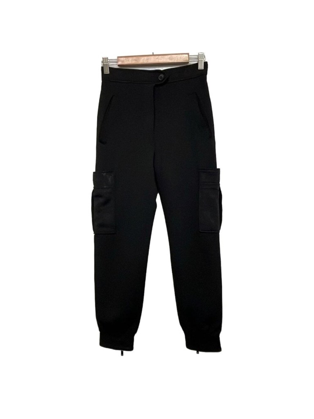 Louis Vuitton Pants S Fmpa 42 Black Full Length Monogram Detail 34